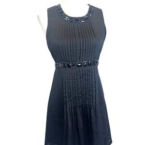 213 Dress Black Y2K Jeweled Embellished Sleeveless Black Dress Size M Evening